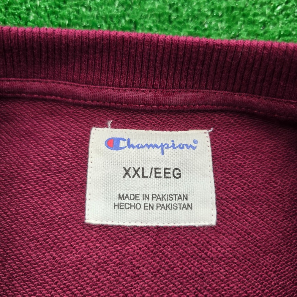 Champion Crewneck Sweatshirt Mens 2XL Red Burgundy Pullover Casual Comfortable - Picture 6 of 8